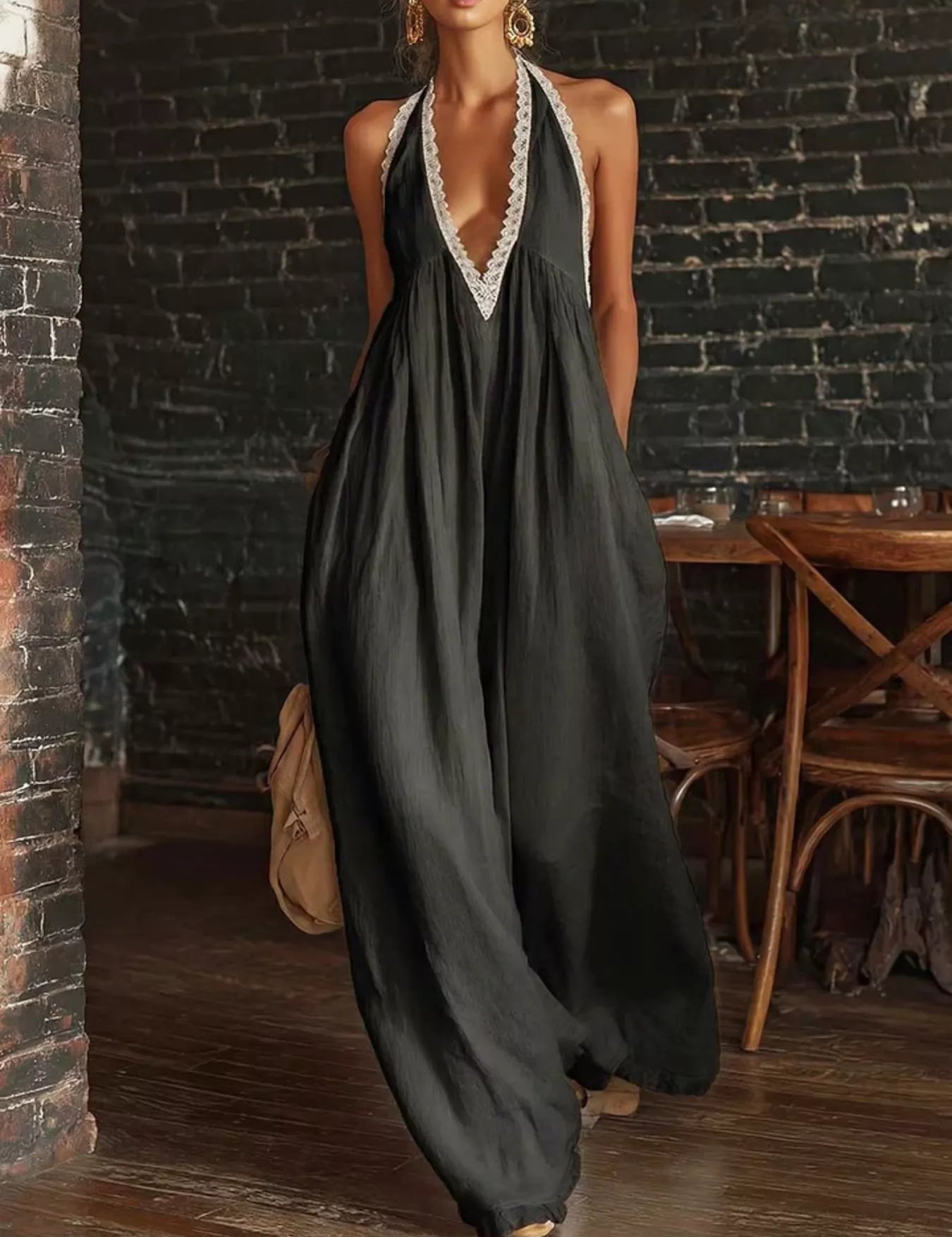 Women's jumpsuit, halter neck