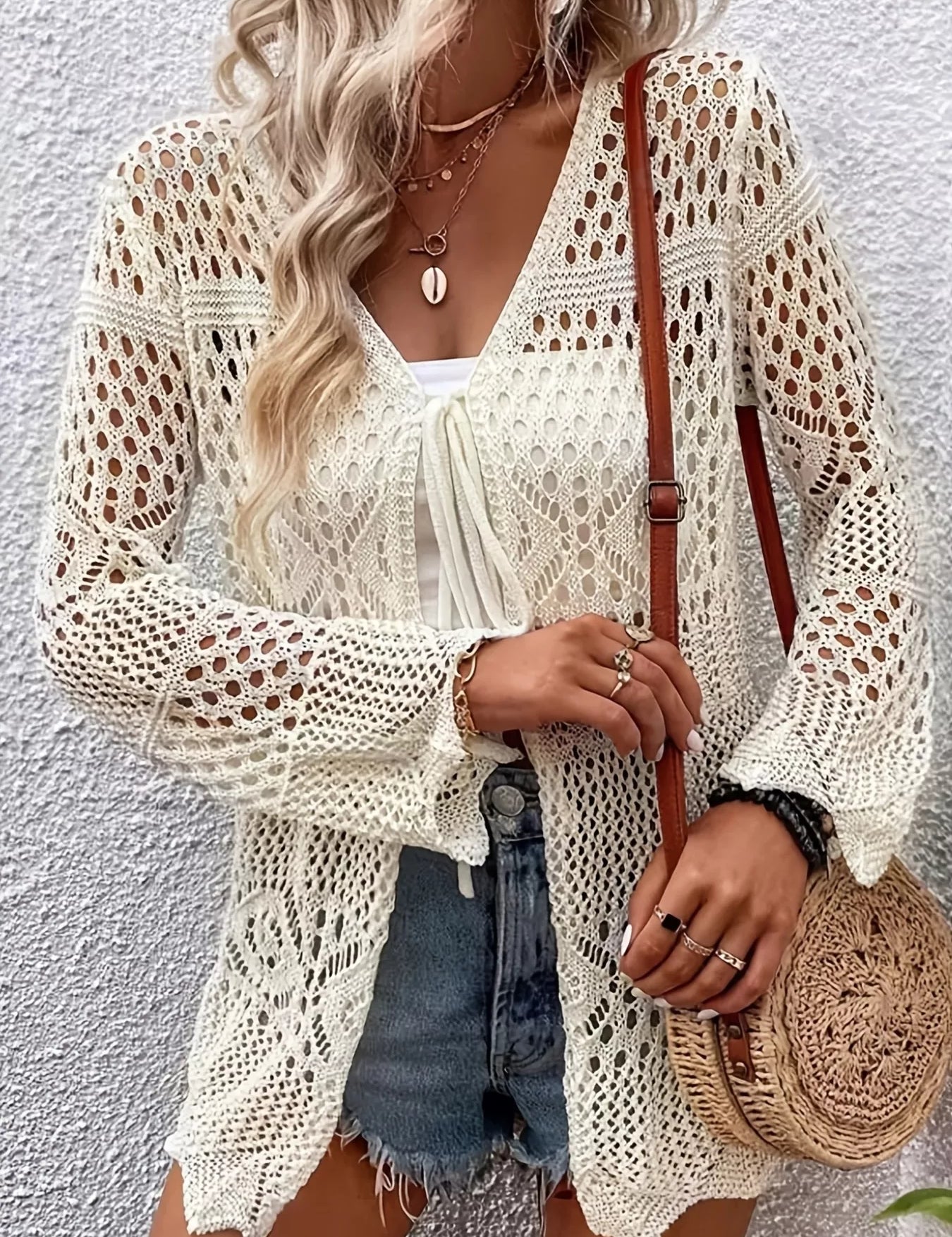 Women's crochet cardigan