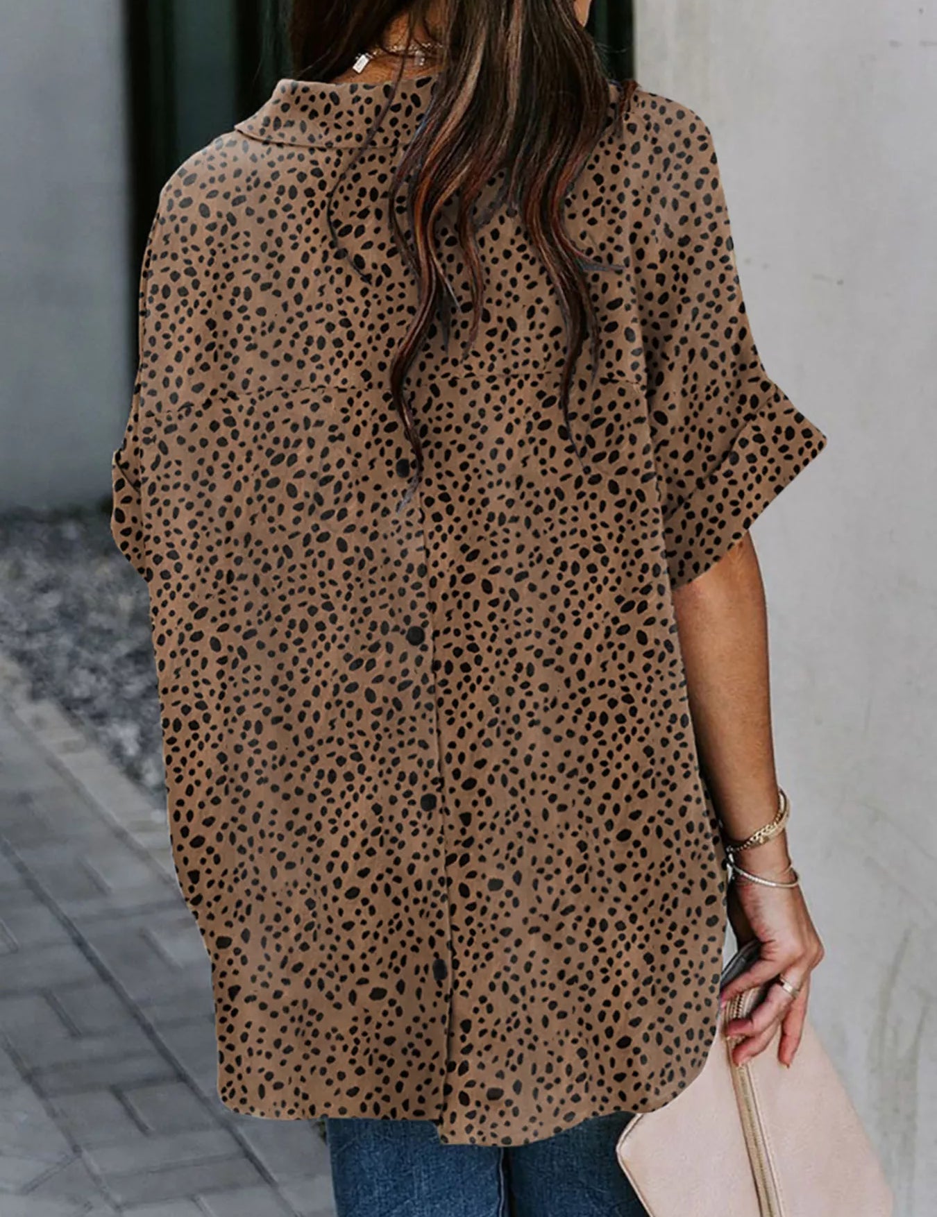 Women's shirt, collared, short sleeve