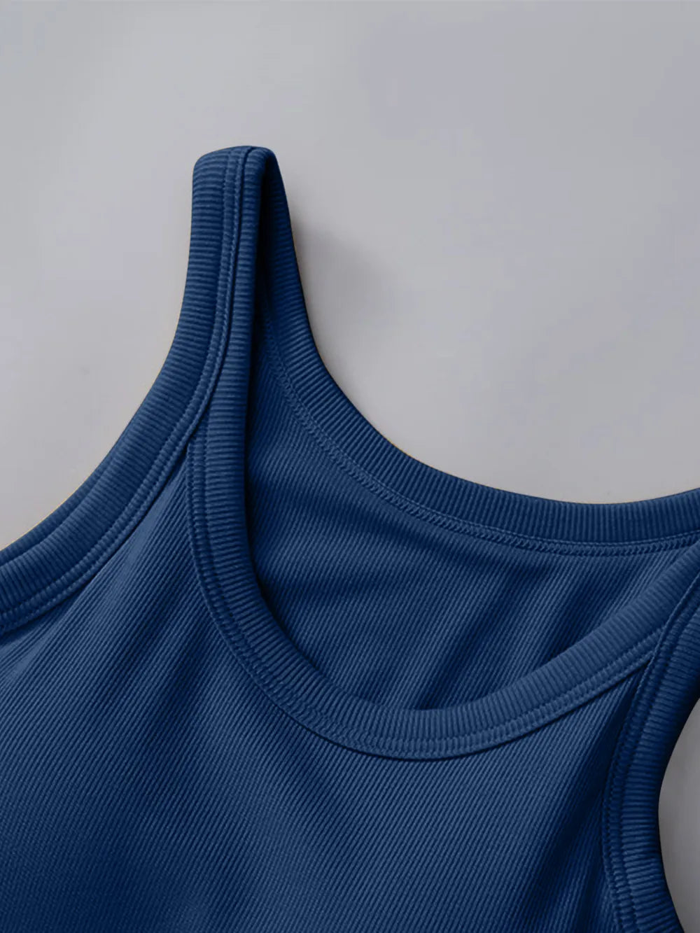 Tank with Built-In Bra – Mustard Round Neck – Chaotic Fashion