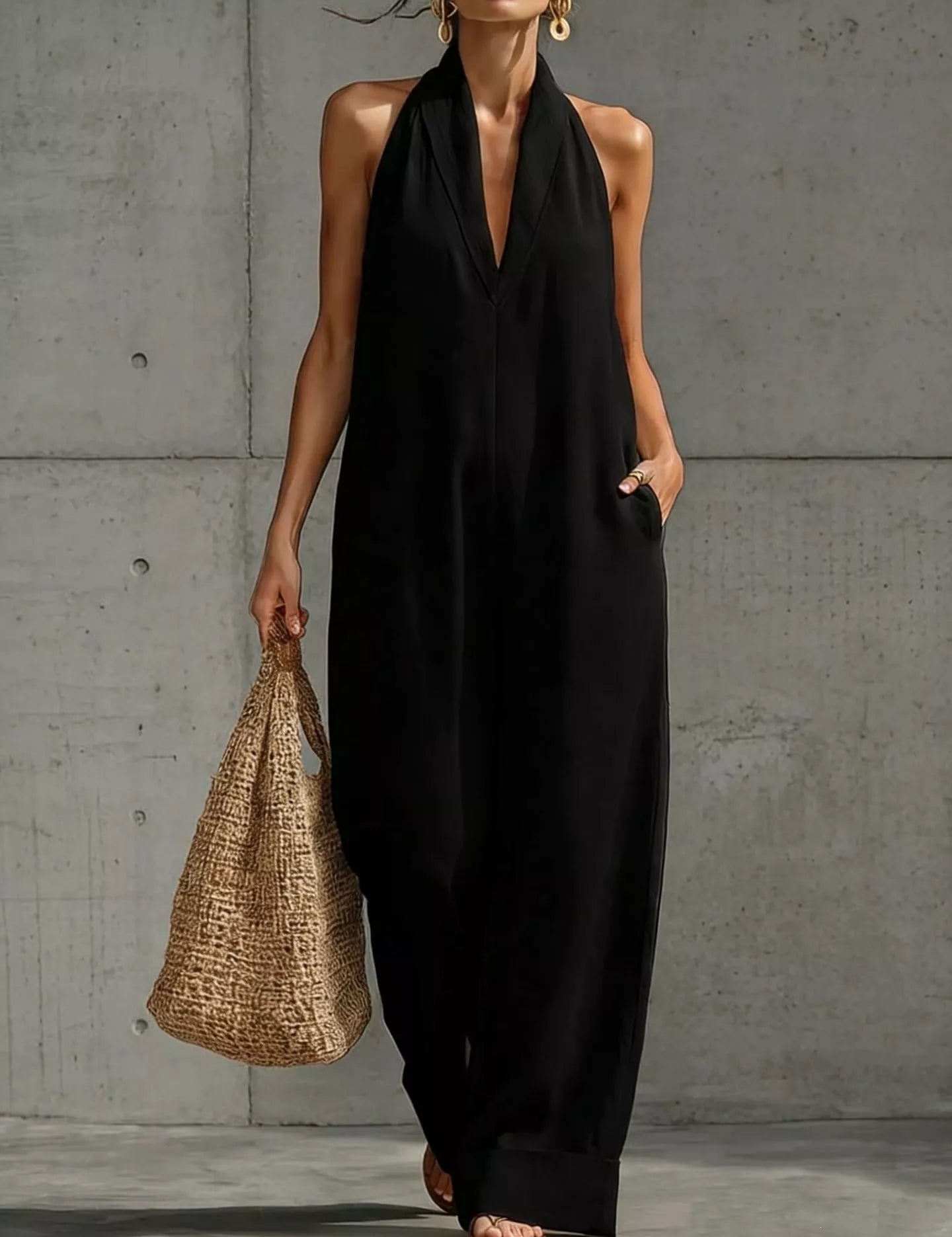 Women's jumpsuit, halter neck
