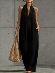 Women's jumpsuit, halter neck