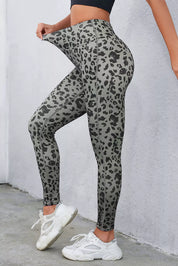 Women's Leopard Print Leggings – Wide High-Rise Waistband – Chaotic Fashion