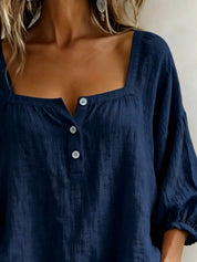 Women's blouse, square neck