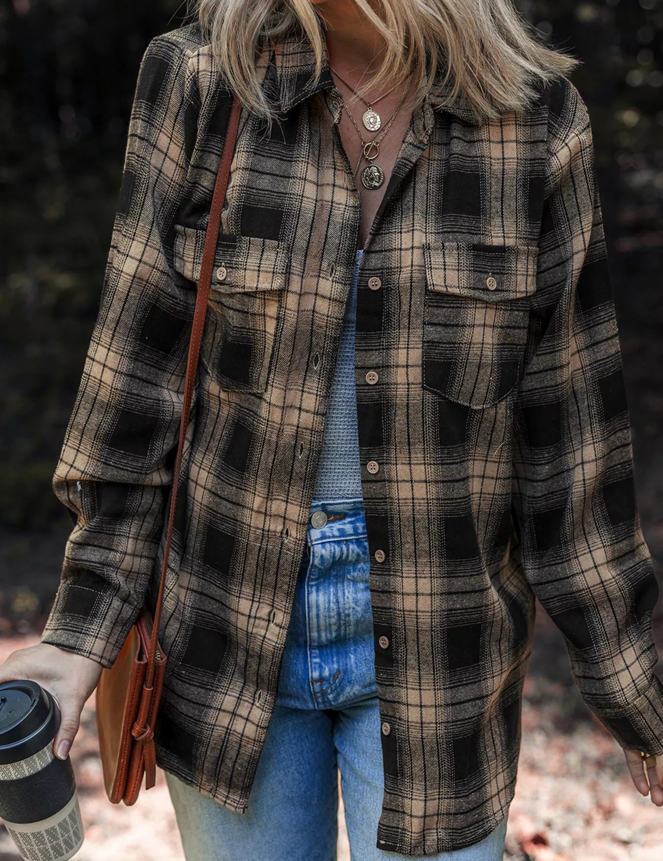Women's plaid shacket
