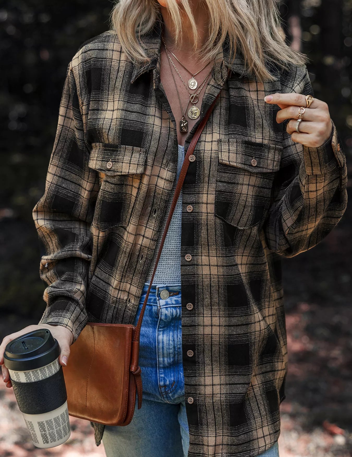Women's plaid shacket