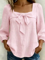 Women's blouse, square neck