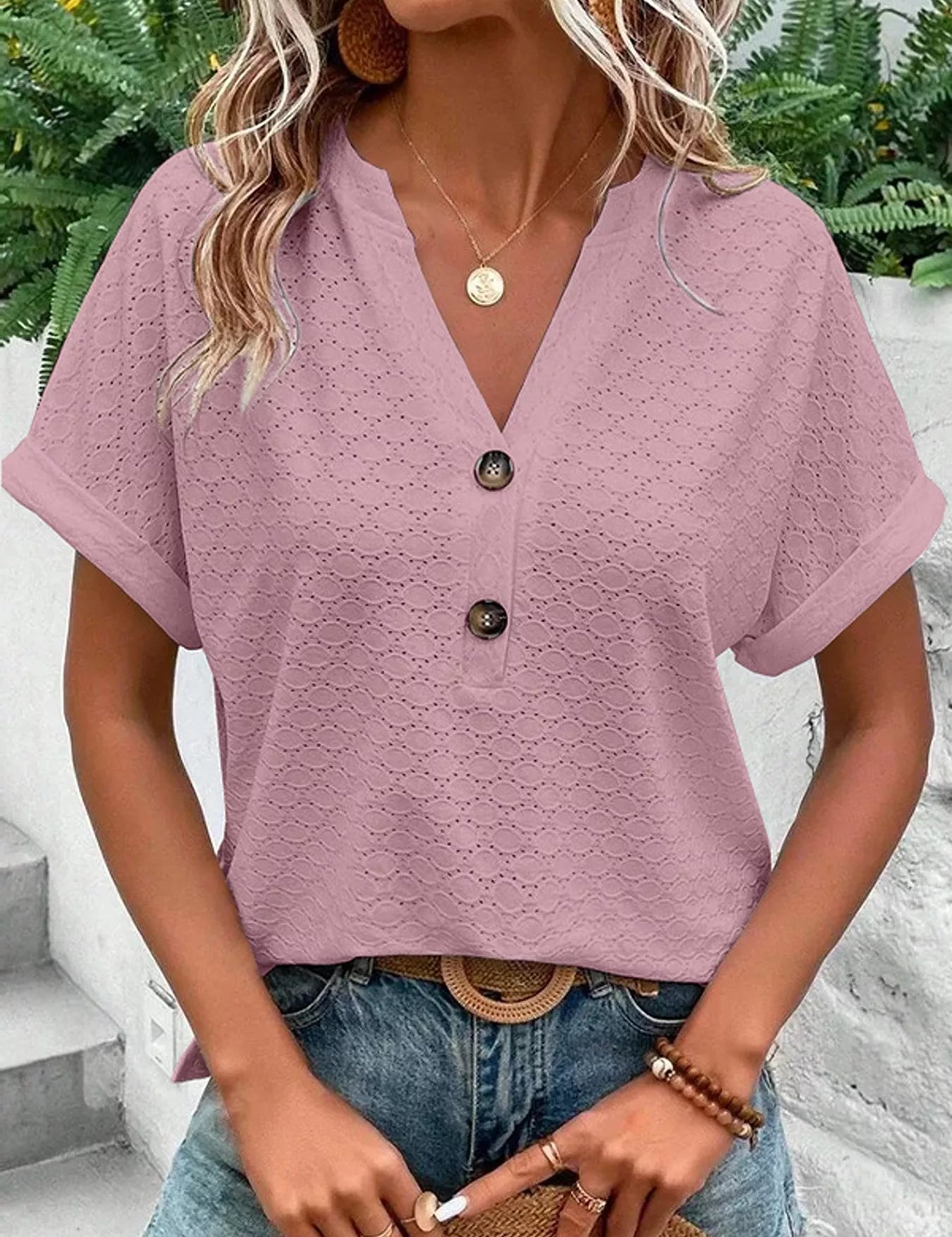 Women's Tailored Notch Neck Top – Professional Look – Chaotic Fashion