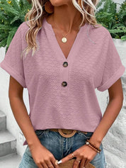 Women's Tailored Notch Neck Top – Professional Look – Chaotic Fashion