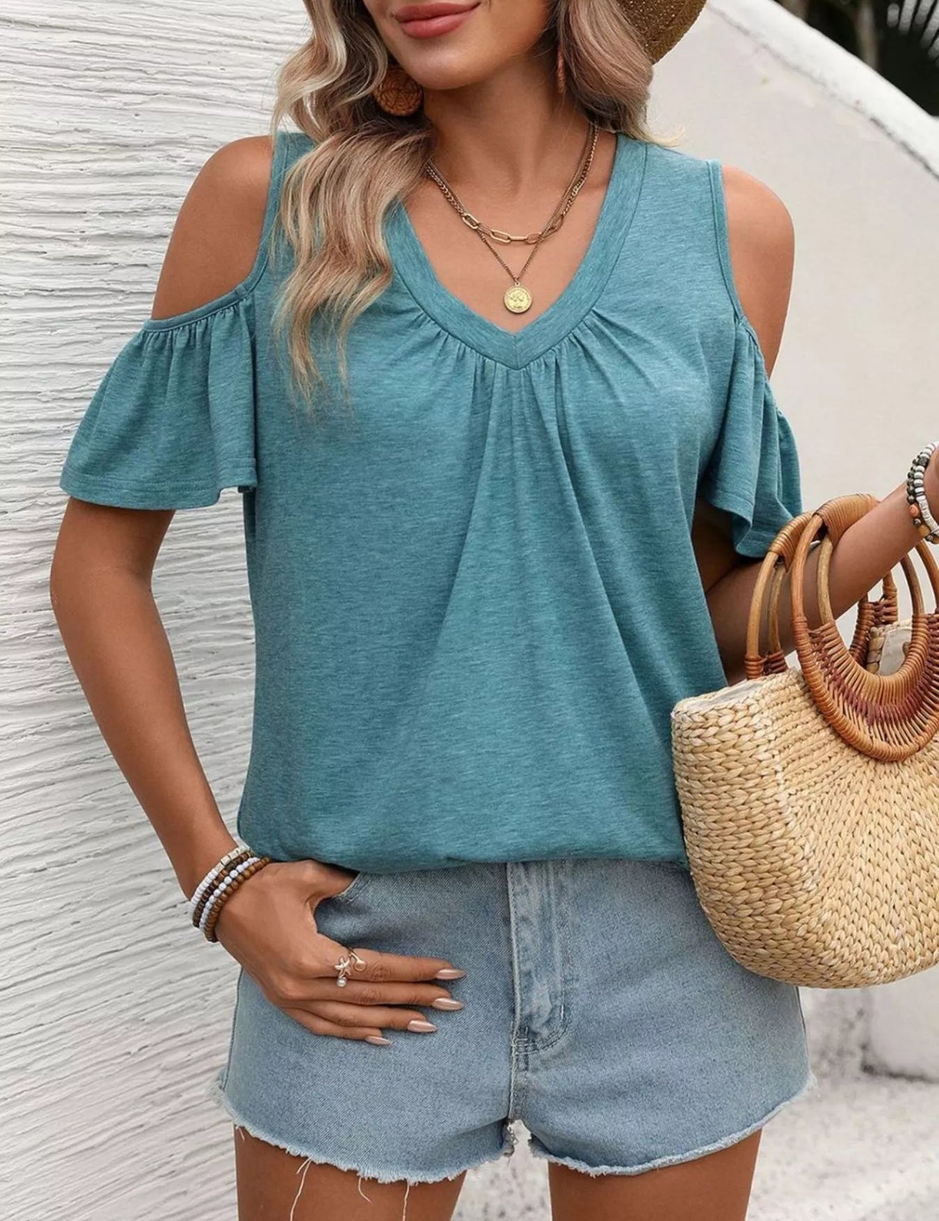 Women's Cold Shoulder Top – Cold Shoulder Cutout Design – Chaotic Fashion