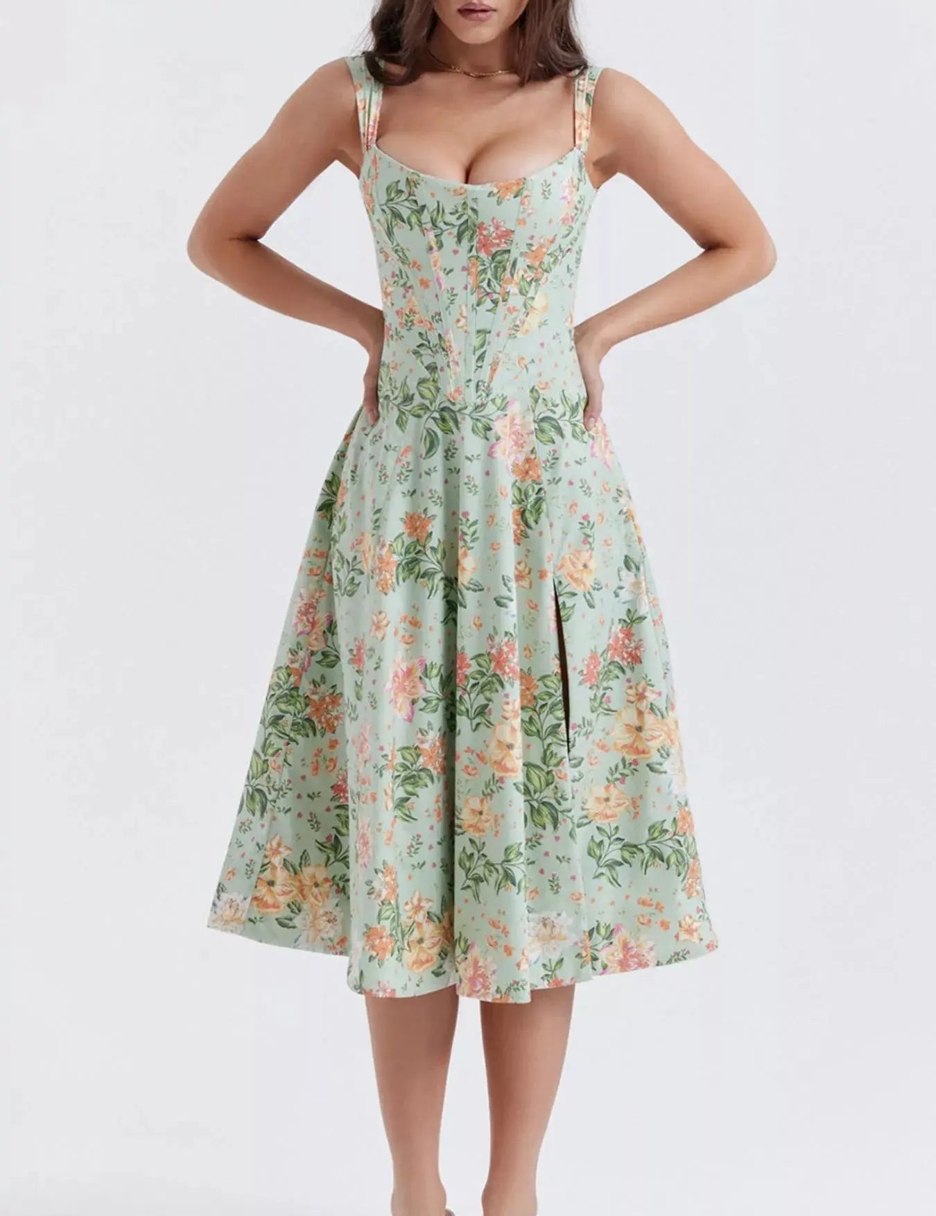 Women's floral midi dress