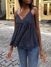 Flowy Summer Cami for Women – Polka Dot Print – Chaotic Fashion