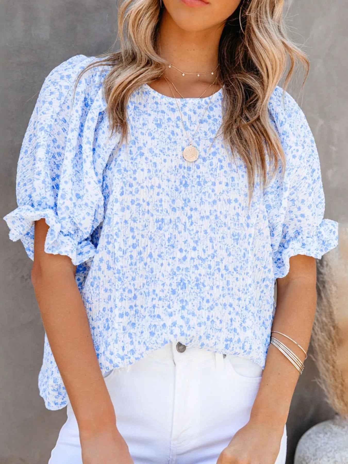 Floral Print Blouse – Lightweight Summer Top – Chaotic Fashion