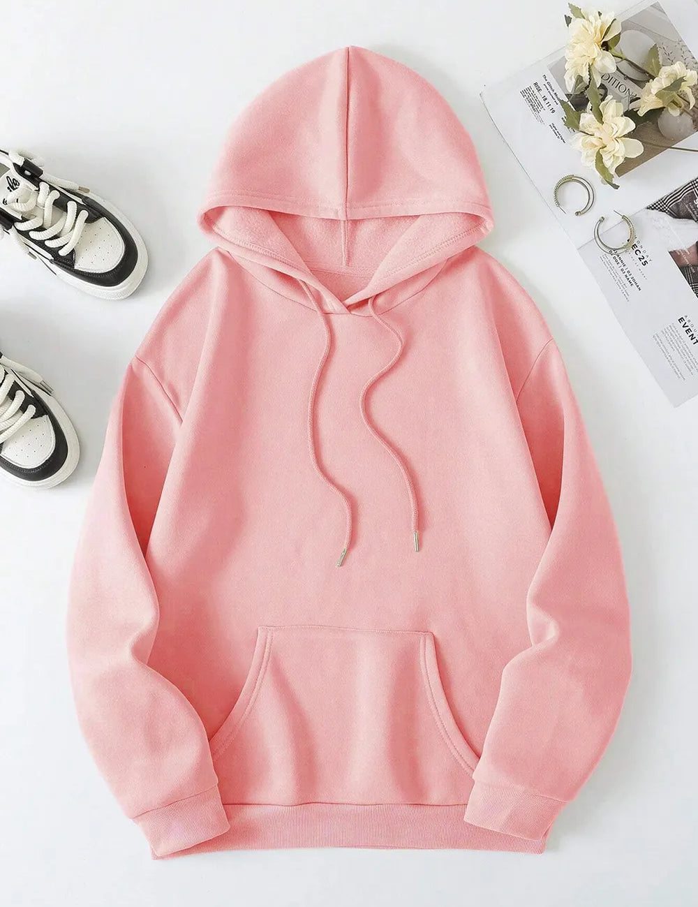 Faith Over Fear Hoodie for Women – Dropped Shoulder in Tan – Chaotic Fashion