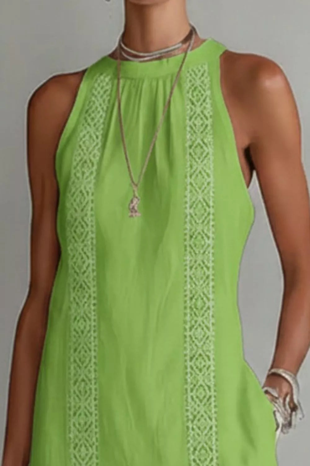 Womens Maxi Dress – Side Slit Detail in Light Blue – Chaotic Fashion