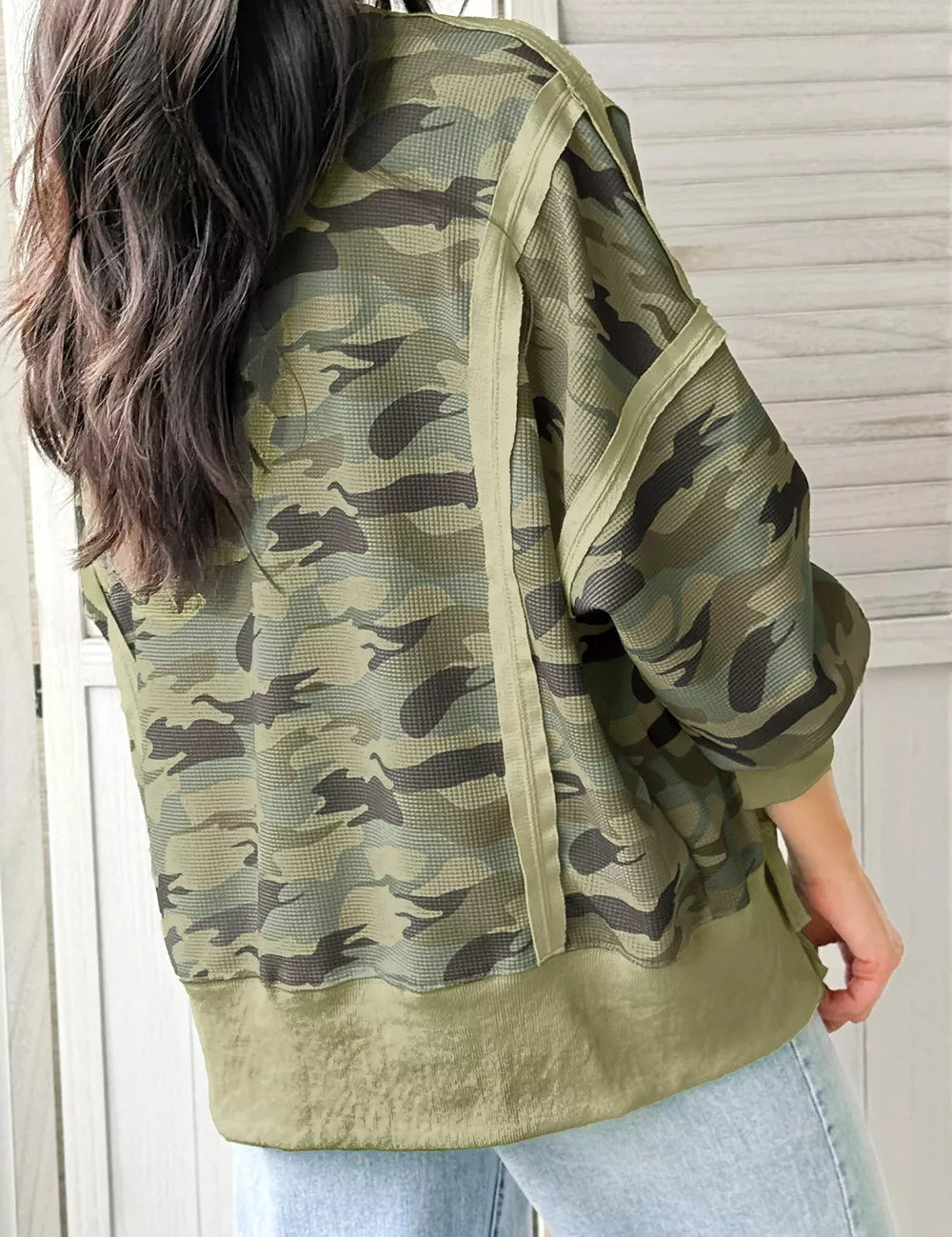 Women's camouflage top, long sleeve