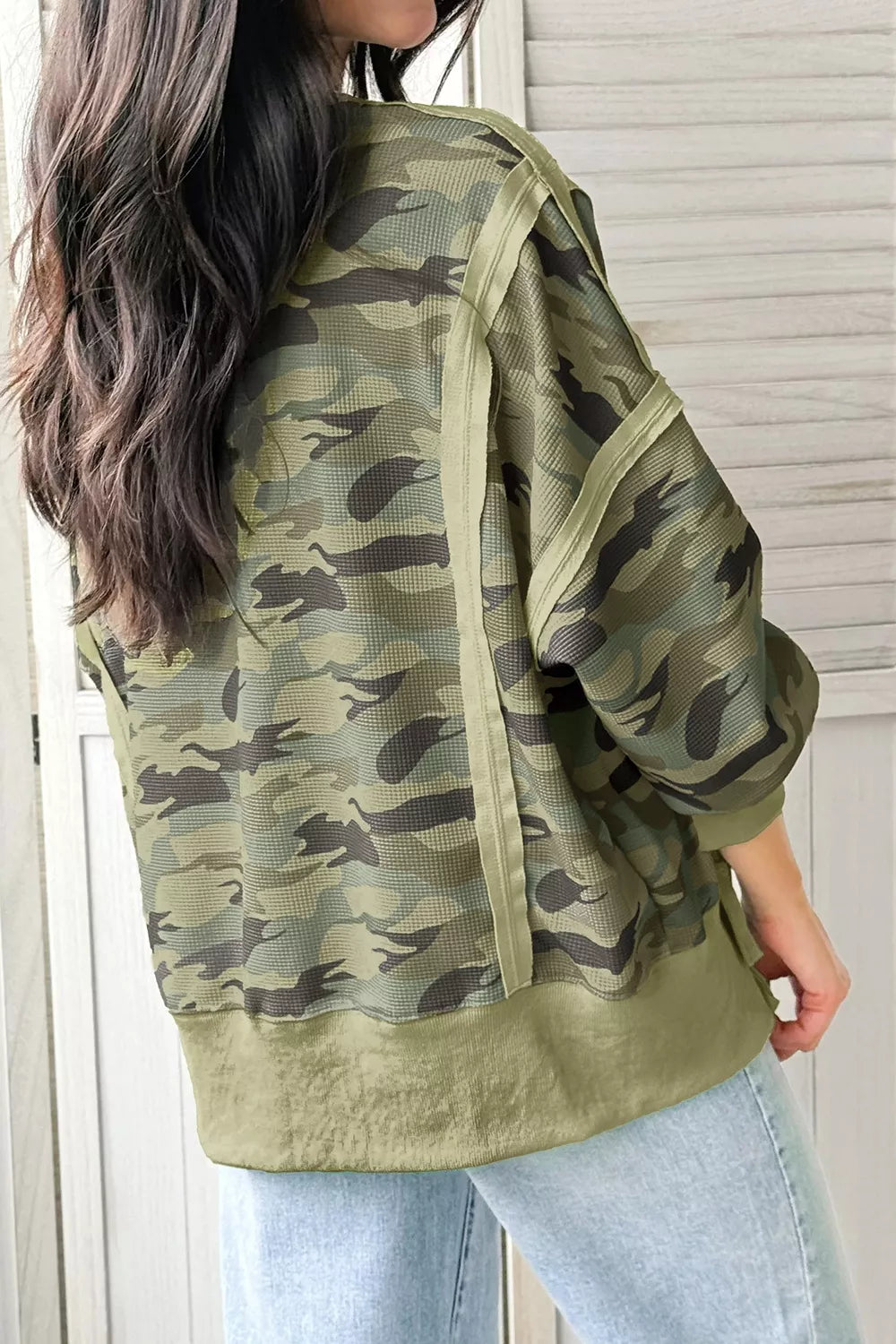Women's camouflage top, long sleeve