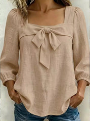 Women's blouse, square neck