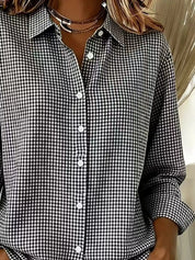 Women's plaid shirt, long sleeve