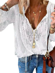Sheer Lace Blouse – Romantic Fit in Black – Chaotic Fashion