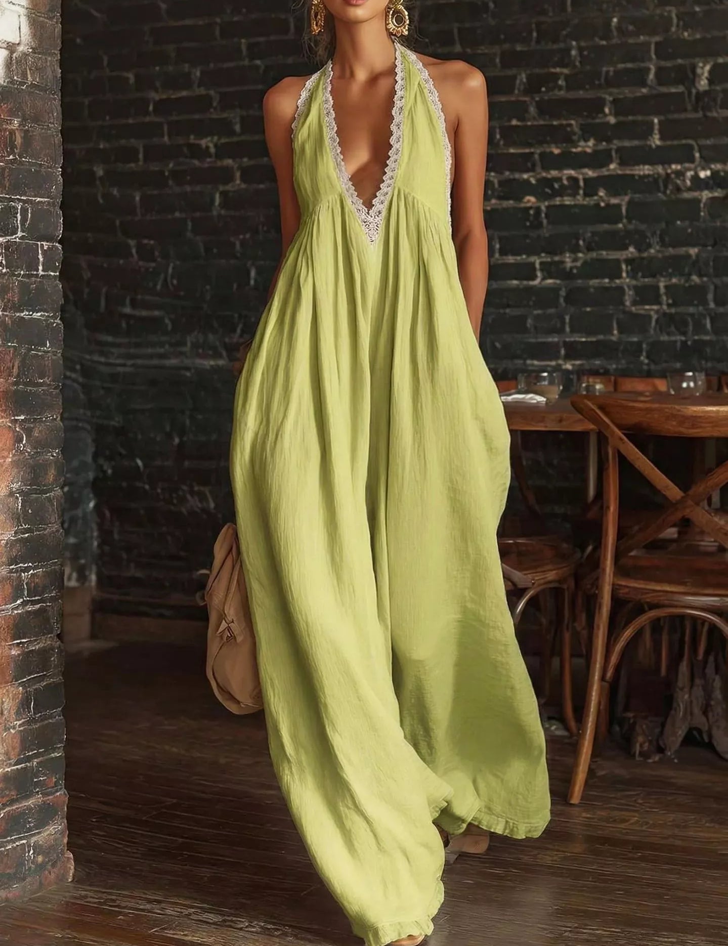 Women's jumpsuit, halter neck
