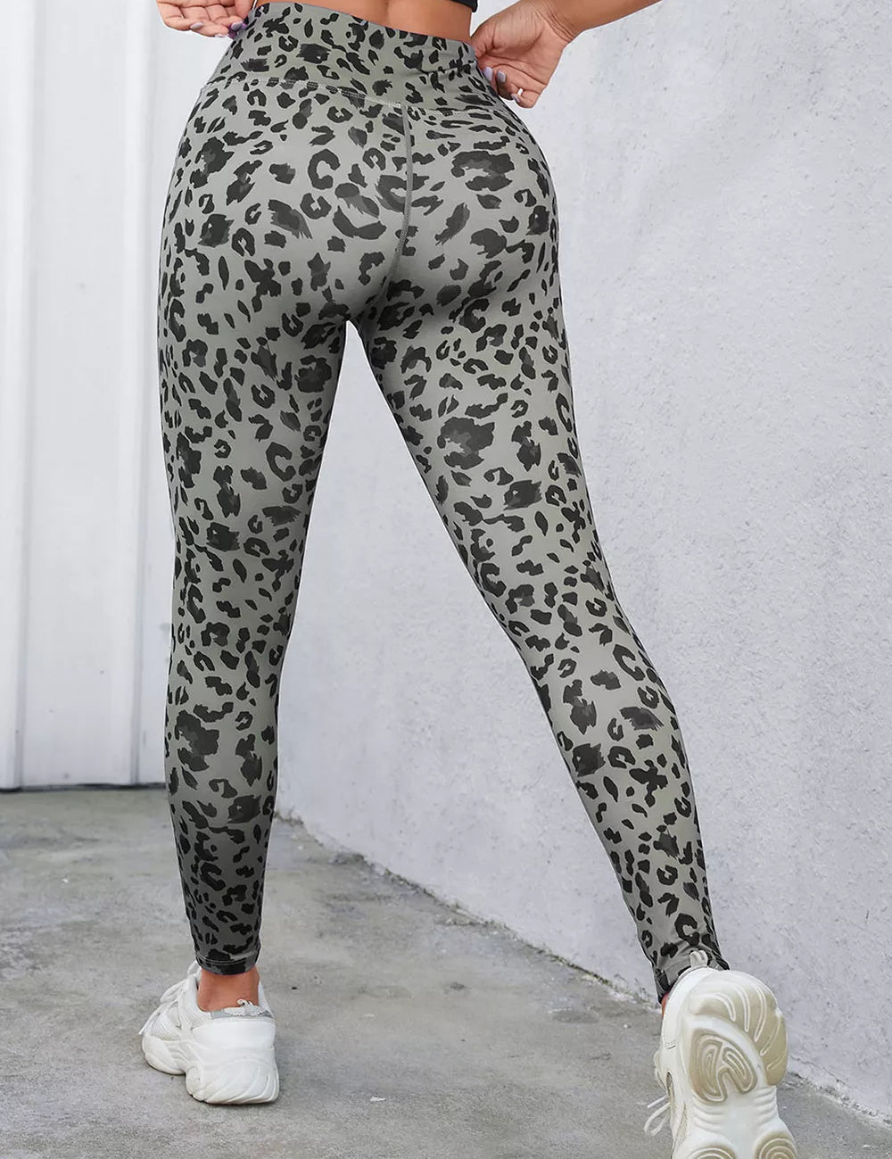Leopard Leggings for Women – Dark Gray Colorway – Chaotic Fashion