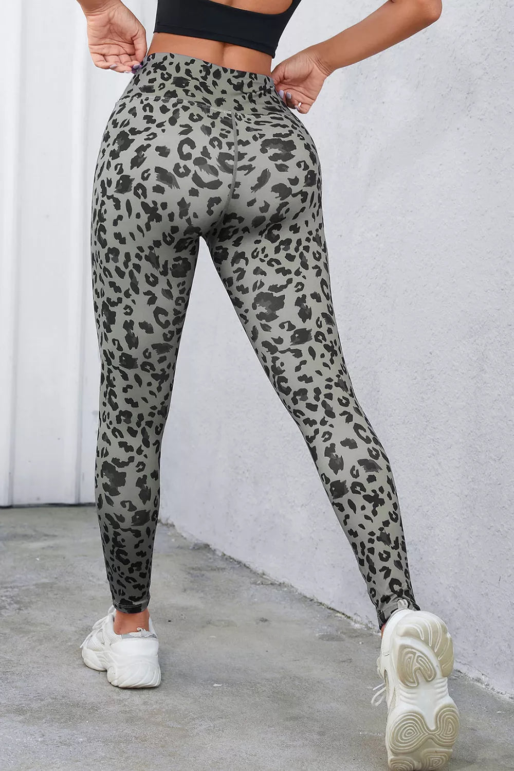 Leopard Leggings for Women – Dark Gray Colorway – Chaotic Fashion