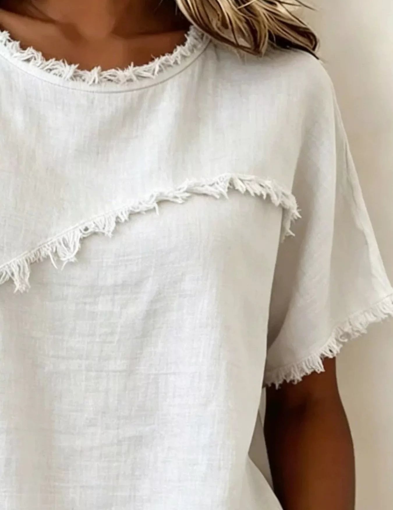 Bohemian Frayed Top – Purple Everyday Wear – Chaotic Fashion