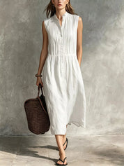 Women's midi dress, sleeveless