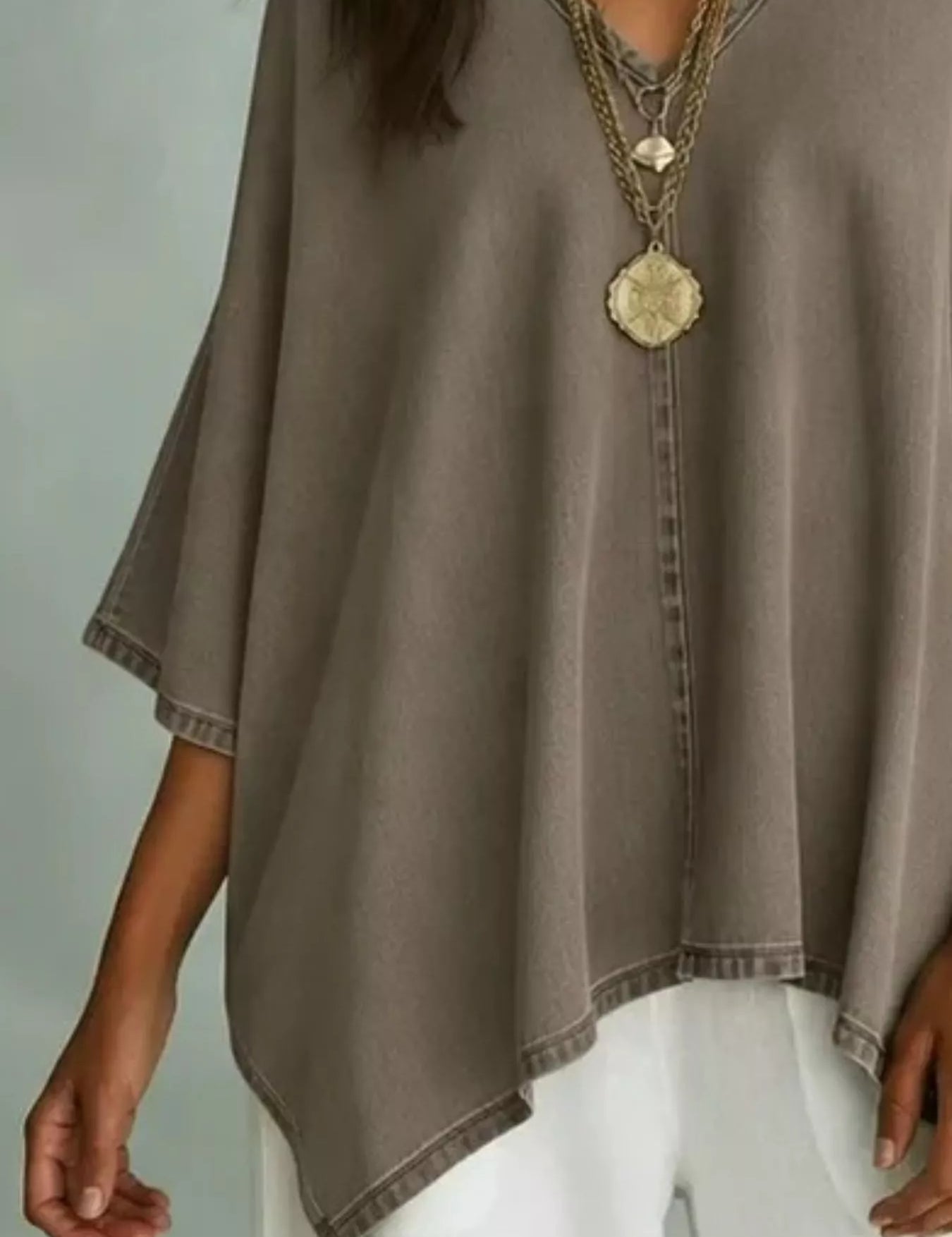 V-Neck Dolman Top – Soft Flowy Fabric – Chaotic Fashion