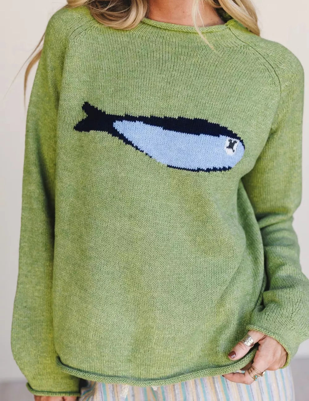 Women's sweater, round neck