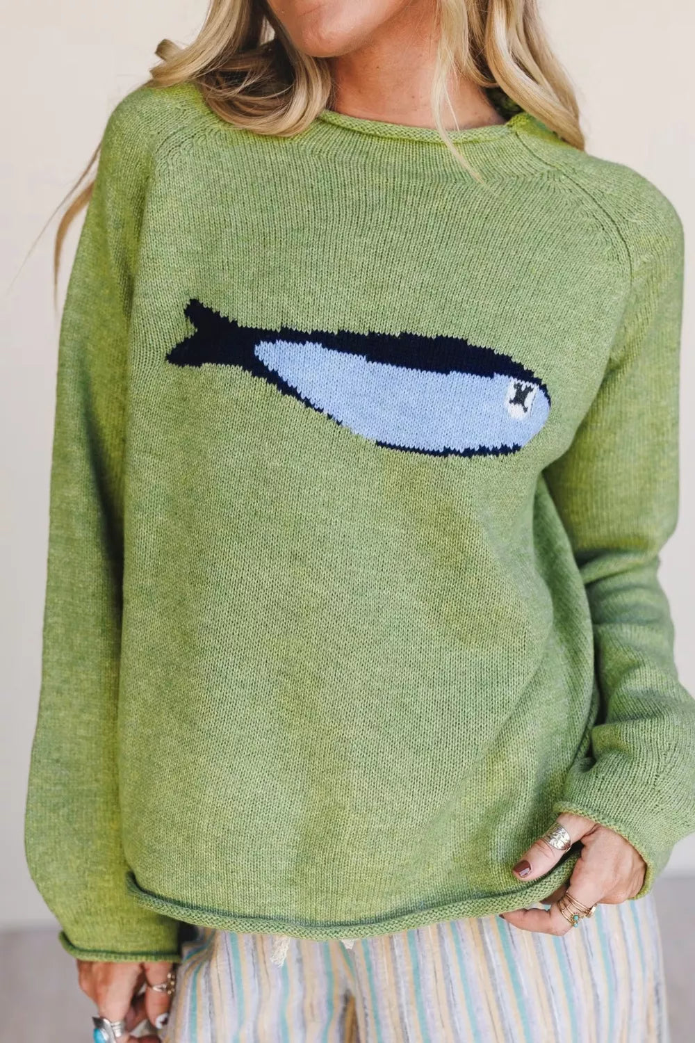Women's sweater, round neck