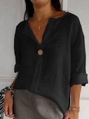 Womens Linen Blouse – Breezy Style in Red – Chaotic Fashion
