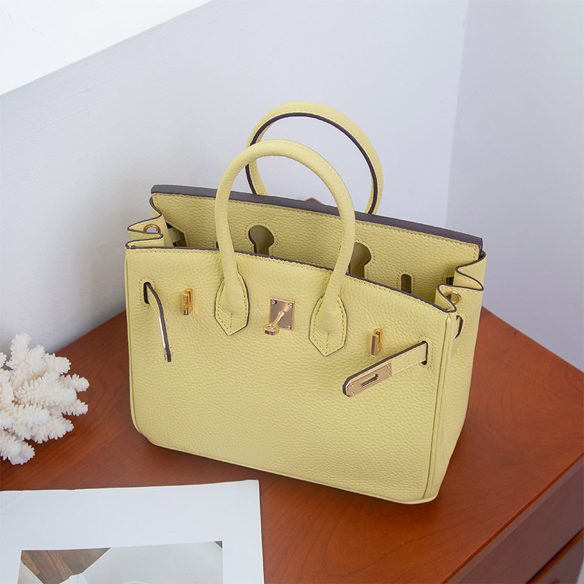 Top Grain Leather X-large Inspired Birk Handbag