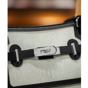 Canvas Leather Inspired Mini Crossbody Bag