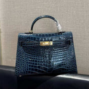 Croc Embossed Leather Mini Kylie Handbag