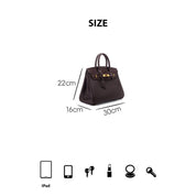Top Grain Leather Croc Flap New Birk Handbag