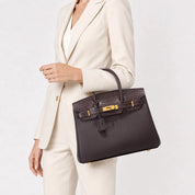 Top Grain Leather Croc Flap New Birk Handbag