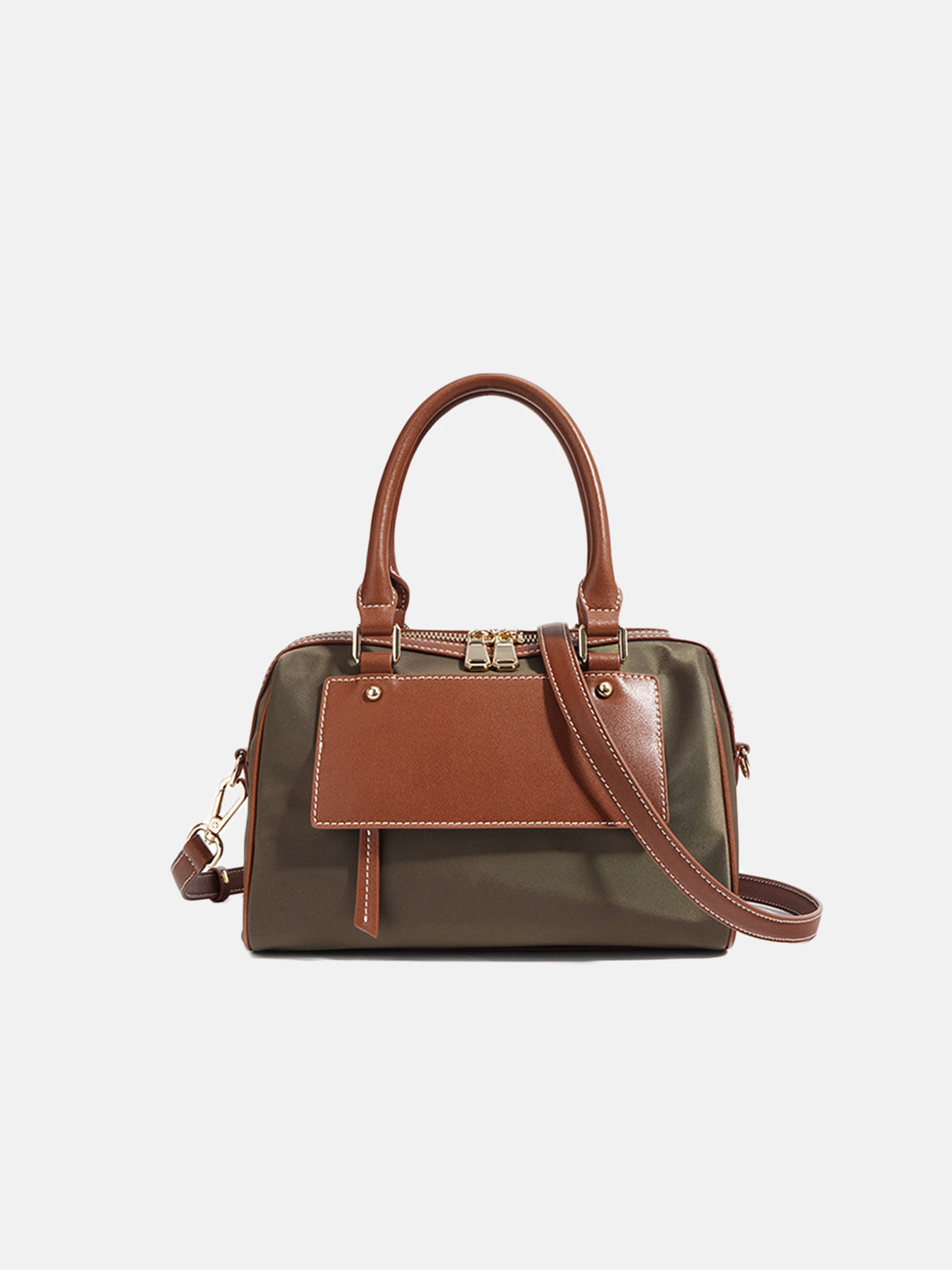 Leather Women Light Boston Handbag
