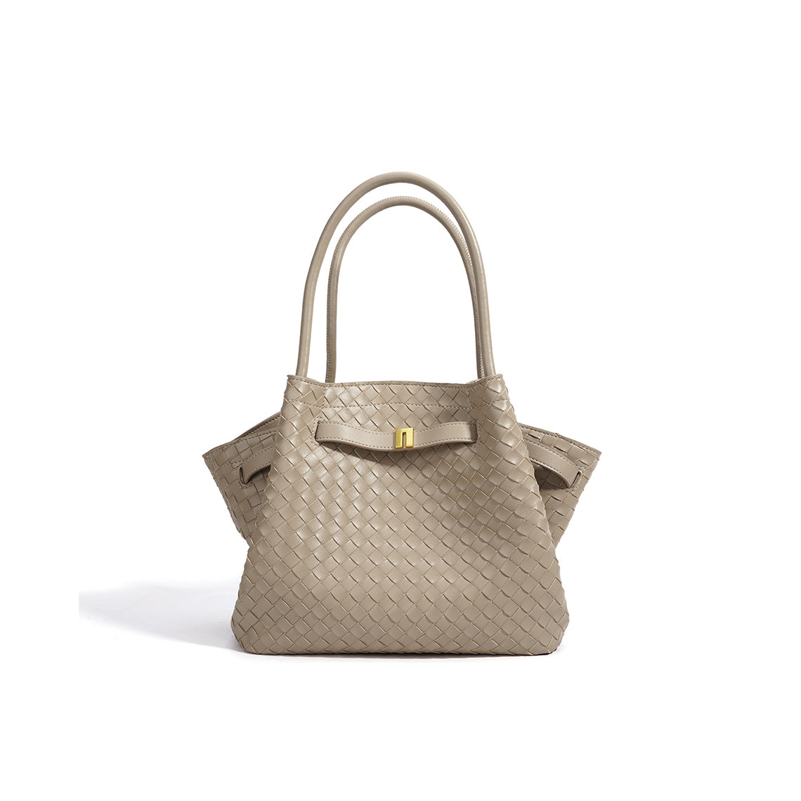 Top Grain Leather Wings Woven Handbag
