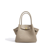 Top Grain Leather Wings Woven Handbag