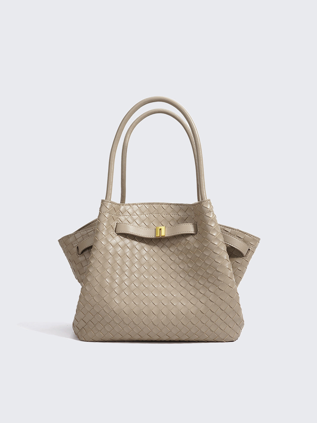Top Grain Leather Wings Woven Handbag
