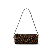 Chic Fur Leather Women Cylinder Bag