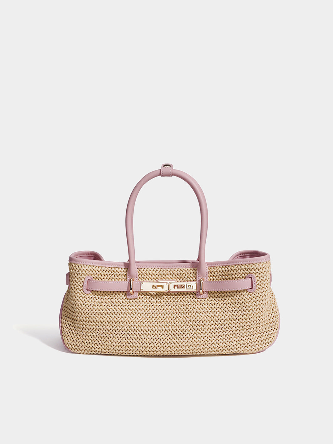 Leather Straw Women Handbag