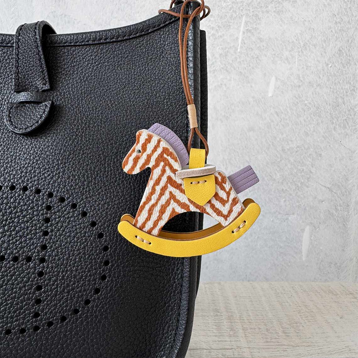 Leather Fur Horse Charm