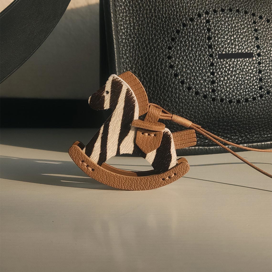 Leather Fur Horse Charm