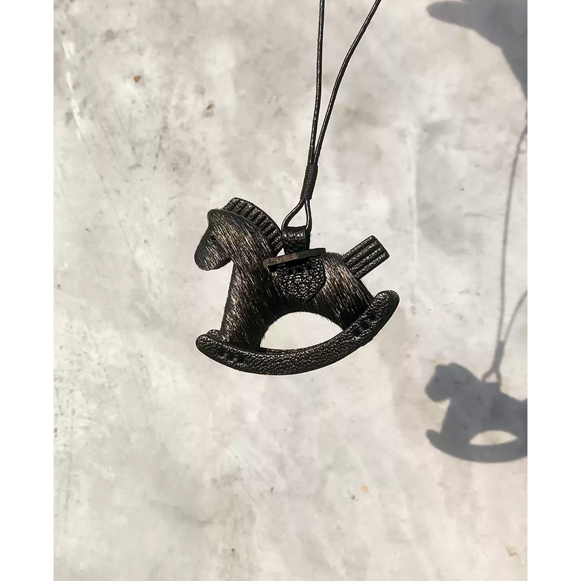 Leather Fur Horse Charm