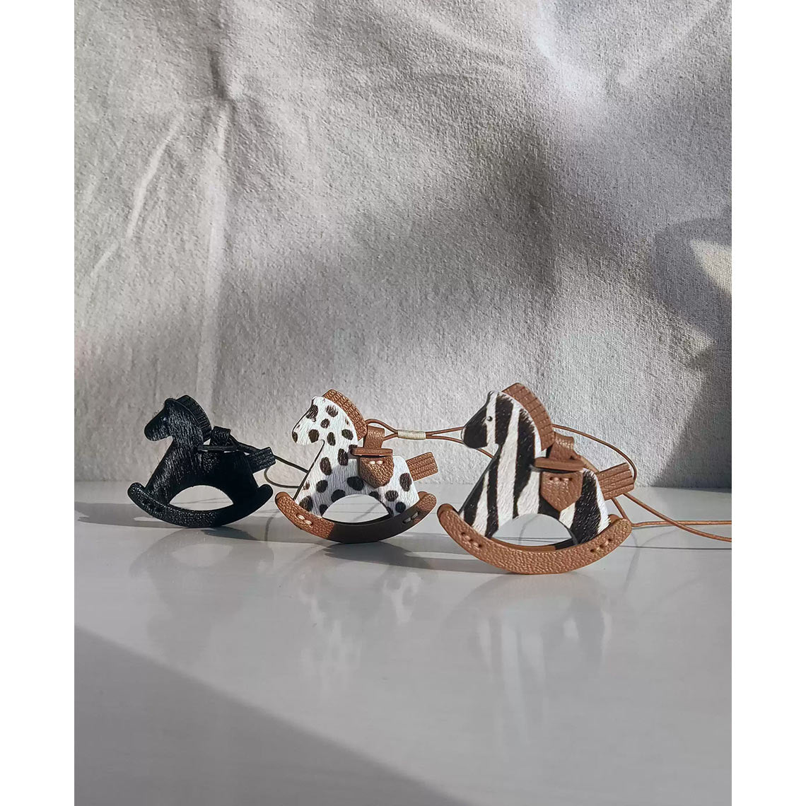 Leather Fur Horse Charm