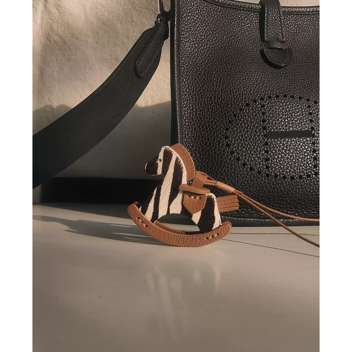 Leather Fur Horse Charm