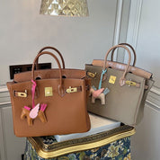 Top Grain Leather Inspired Croc Flap Bag